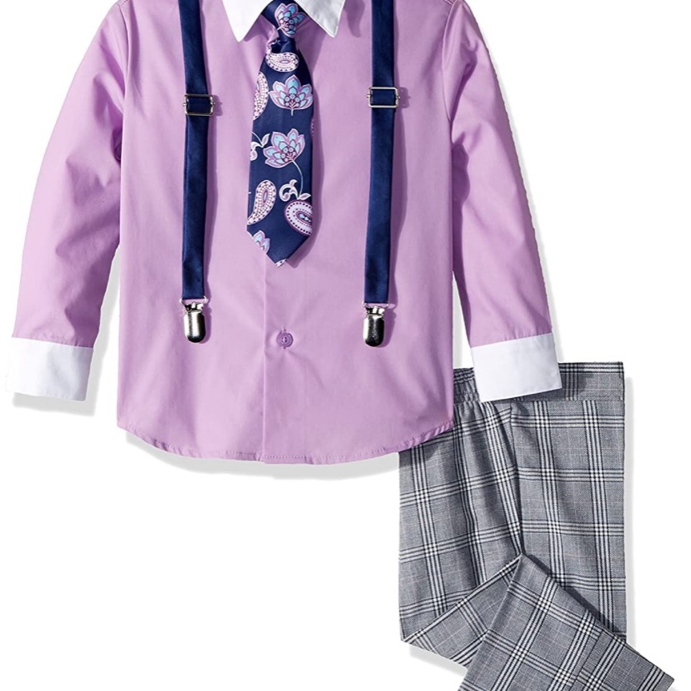 Steve Harvey Boys' Four Piece Suspender Set